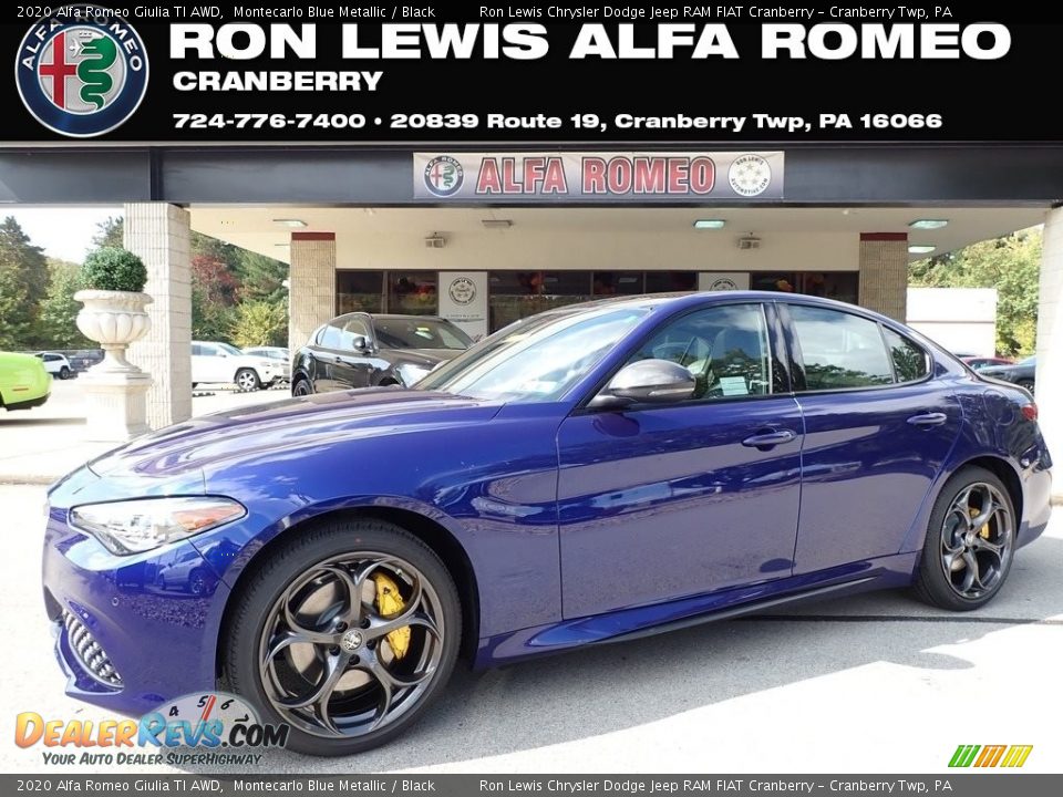 2020 Alfa Romeo Giulia TI AWD Montecarlo Blue Metallic / Black Photo #1