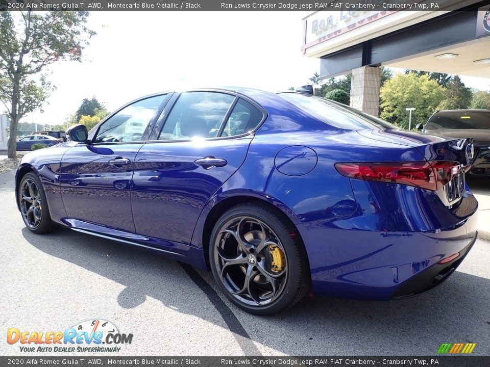 2020 Alfa Romeo Giulia TI AWD Montecarlo Blue Metallic / Black Photo #8