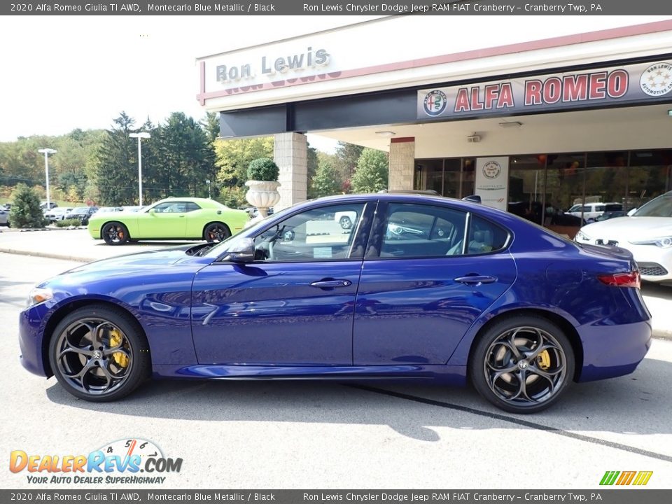 2020 Alfa Romeo Giulia TI AWD Montecarlo Blue Metallic / Black Photo #9