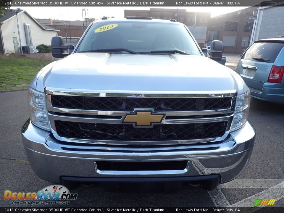 Silver Ice Metallic 2013 Chevrolet Silverado 3500HD WT Extended Cab 4x4 Photo #4