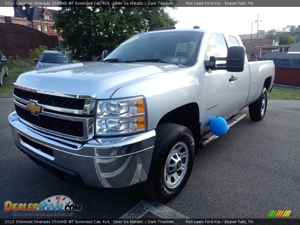 2013 Chevrolet Silverado 3500HD WT Extended Cab 4x4 Silver Ice Metallic / Dark Titanium Photo #5