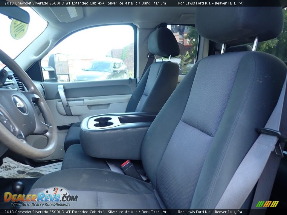 Front Seat of 2013 Chevrolet Silverado 3500HD WT Extended Cab 4x4 Photo #12