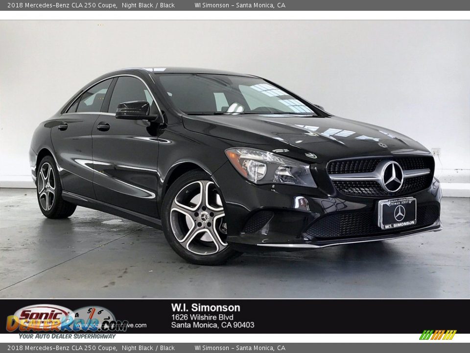 2018 Mercedes-Benz CLA 250 Coupe Night Black / Black Photo #1