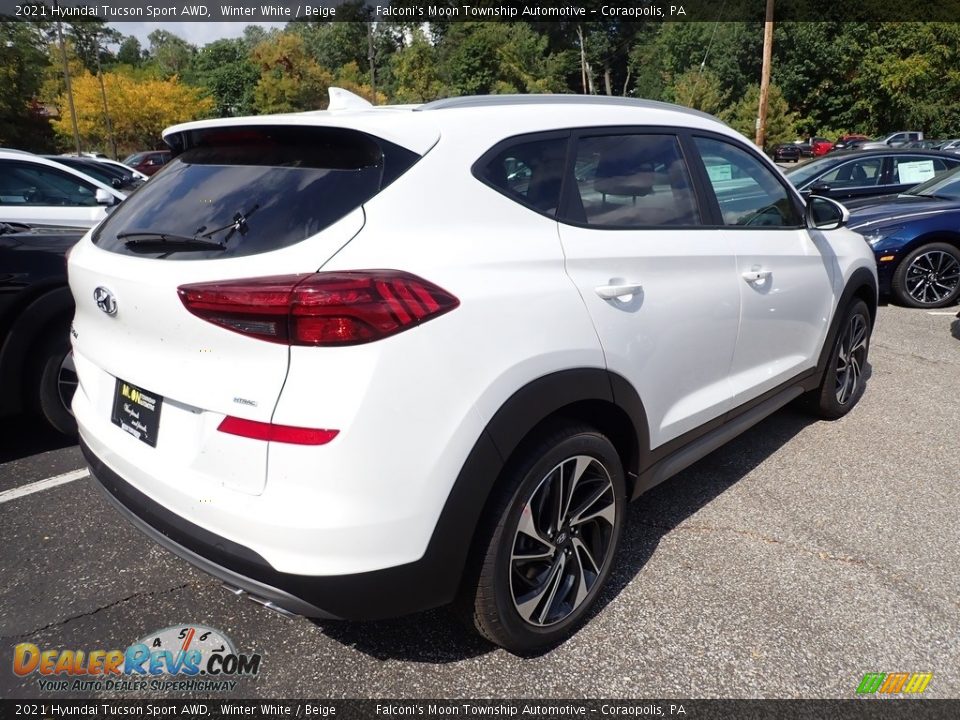 2021 Hyundai Tucson Sport AWD Winter White / Beige Photo #2