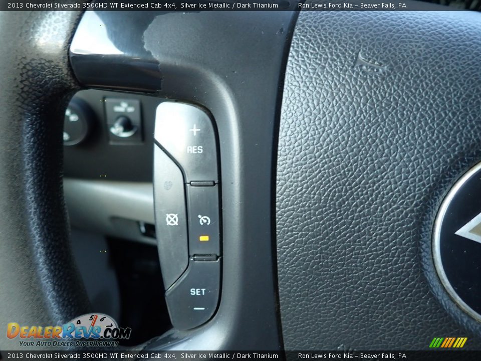 2013 Chevrolet Silverado 3500HD WT Extended Cab 4x4 Steering Wheel Photo #17