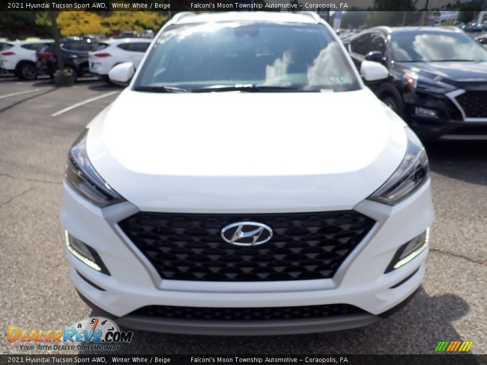 2021 Hyundai Tucson Sport AWD Winter White / Beige Photo #4