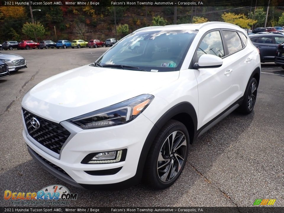 2021 Hyundai Tucson Sport AWD Winter White / Beige Photo #5