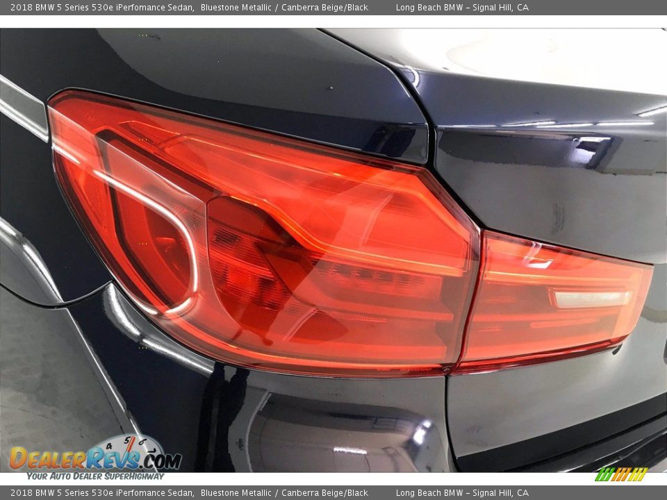2018 BMW 5 Series 530e iPerfomance Sedan Bluestone Metallic / Canberra Beige/Black Photo #27