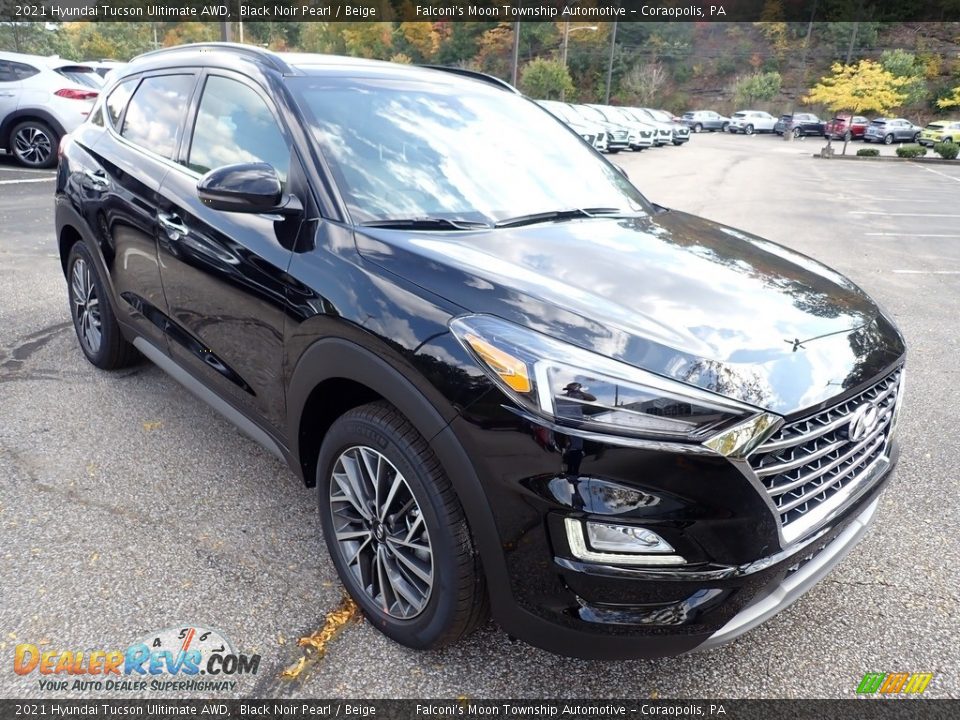 2021 Hyundai Tucson Ulitimate AWD Black Noir Pearl / Beige Photo #3