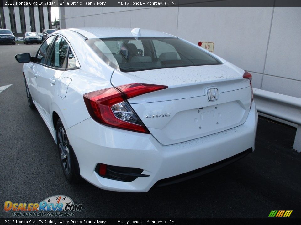 2018 Honda Civic EX Sedan White Orchid Pearl / Ivory Photo #3