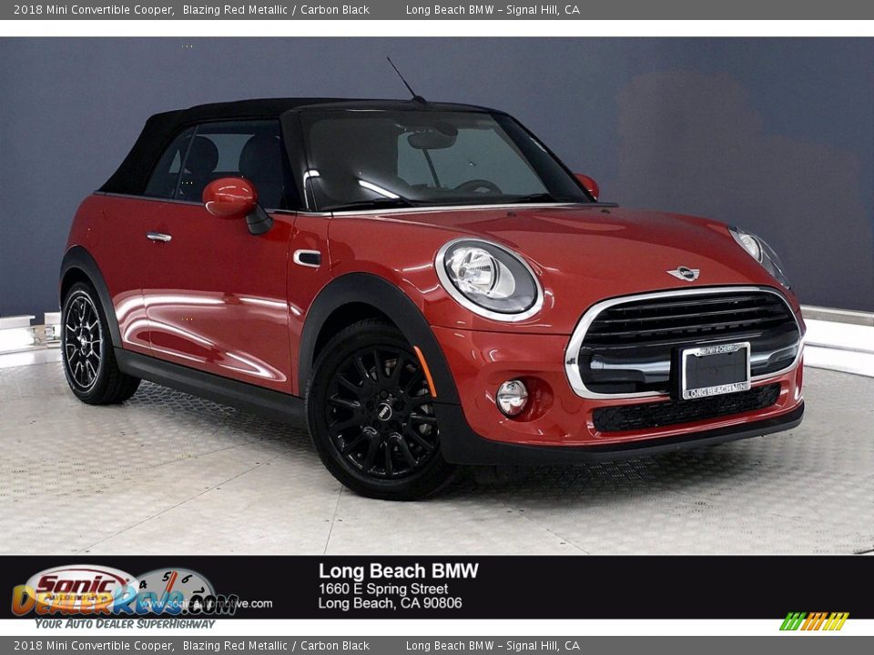 2018 Mini Convertible Cooper Blazing Red Metallic / Carbon Black Photo #1