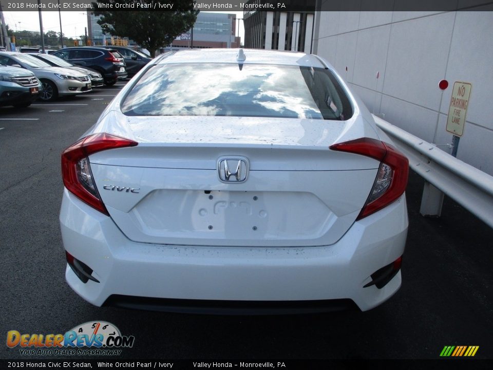 2018 Honda Civic EX Sedan White Orchid Pearl / Ivory Photo #4