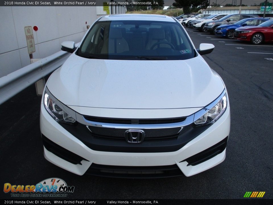 2018 Honda Civic EX Sedan White Orchid Pearl / Ivory Photo #8
