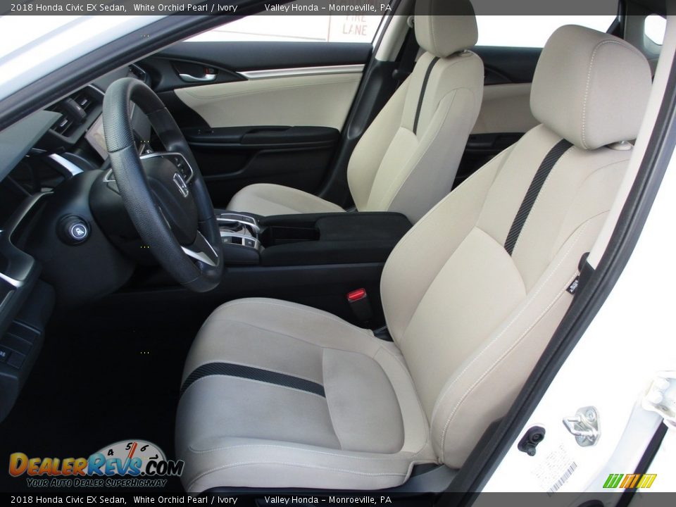 2018 Honda Civic EX Sedan White Orchid Pearl / Ivory Photo #12