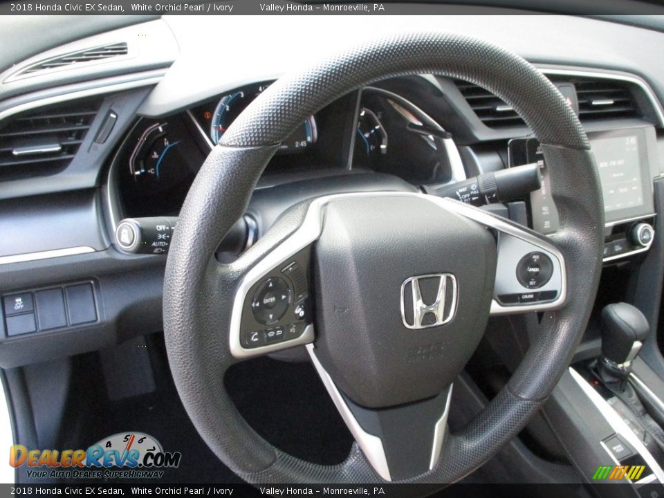 2018 Honda Civic EX Sedan White Orchid Pearl / Ivory Photo #14