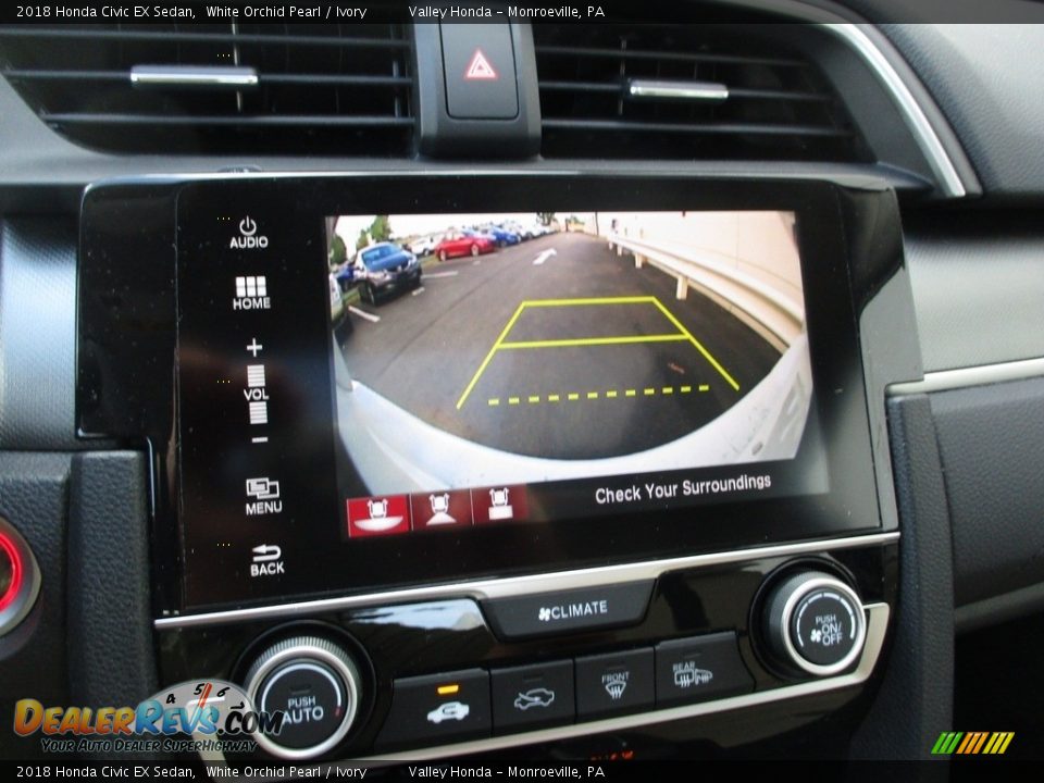 2018 Honda Civic EX Sedan White Orchid Pearl / Ivory Photo #16