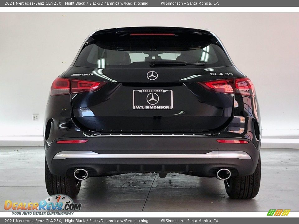 2021 Mercedes-Benz GLA 250 Night Black / Black/Dinanmica w/Red stitching Photo #3