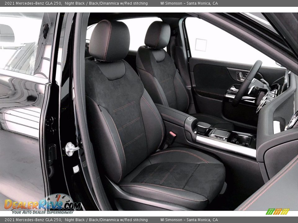 Black/Dinanmica w/Red stitching Interior - 2021 Mercedes-Benz GLA 250 Photo #5