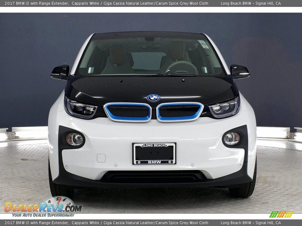 2017 BMW i3 with Range Extender Capparis White / Giga Cassia Natural Leather/Carum Spice Grey Wool Cloth Photo #2