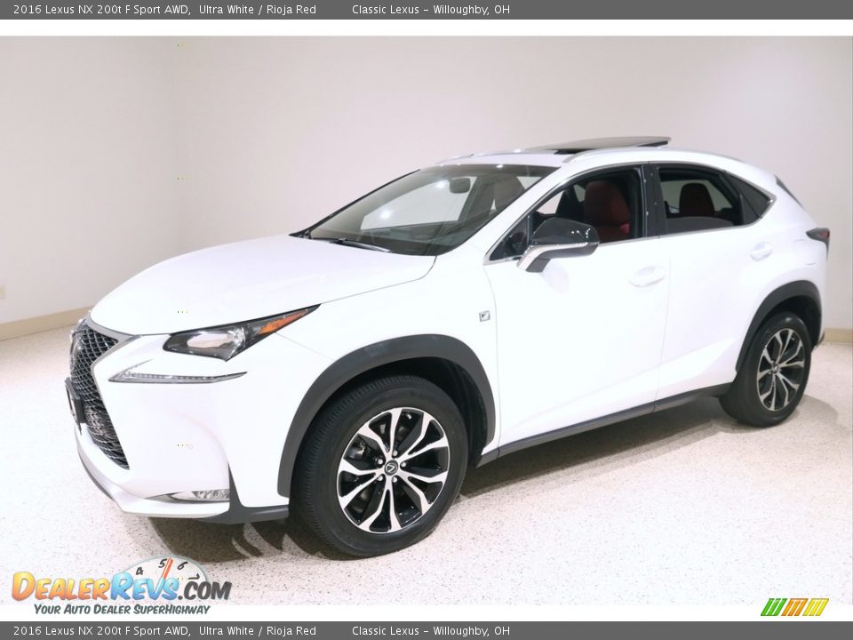 2016 Lexus NX 200t F Sport AWD Ultra White / Rioja Red Photo #3