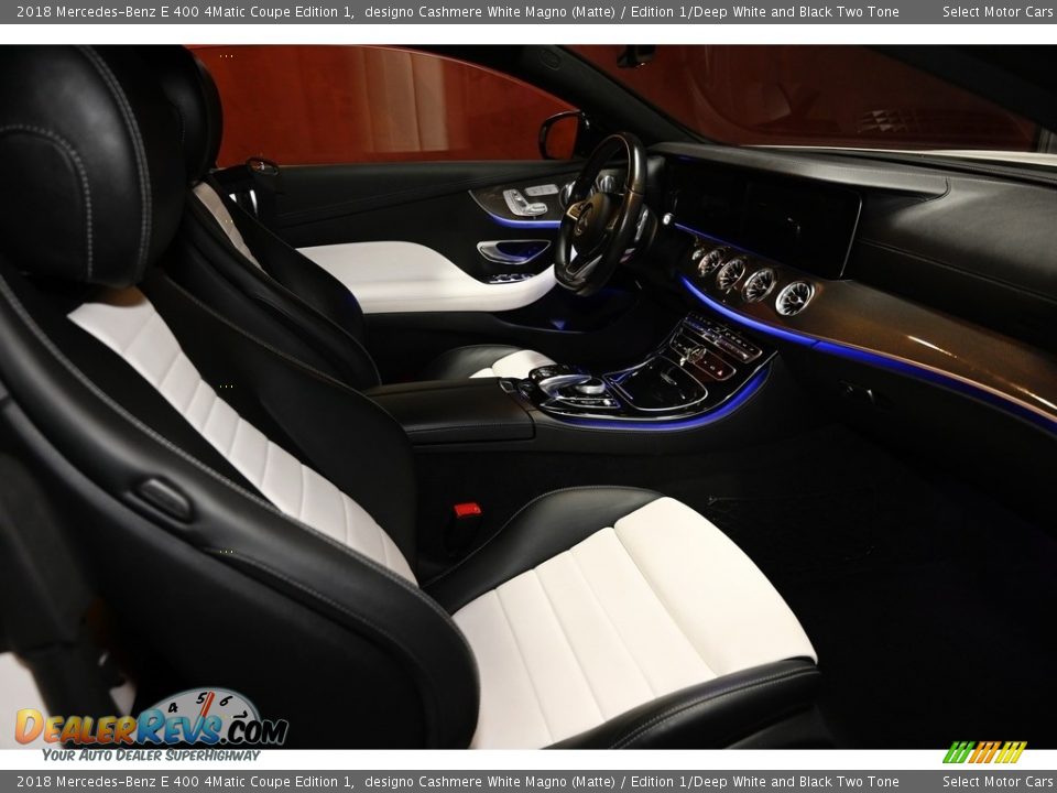 Edition 1/Deep White and Black Two Tone Interior - 2018 Mercedes-Benz E 400 4Matic Coupe Edition 1 Photo #11