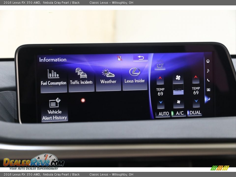 2016 Lexus RX 350 AWD Nebula Gray Pearl / Black Photo #20