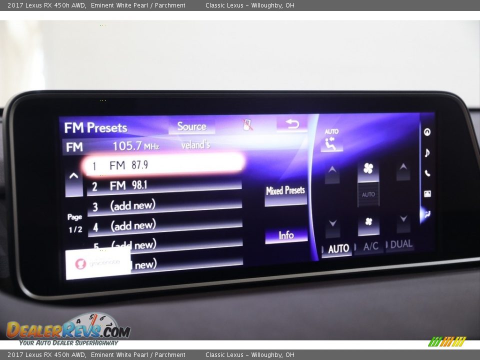 2017 Lexus RX 450h AWD Eminent White Pearl / Parchment Photo #19