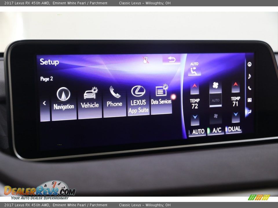 2017 Lexus RX 450h AWD Eminent White Pearl / Parchment Photo #26
