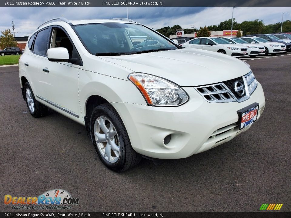 2011 Nissan Rogue SV AWD Pearl White / Black Photo #1