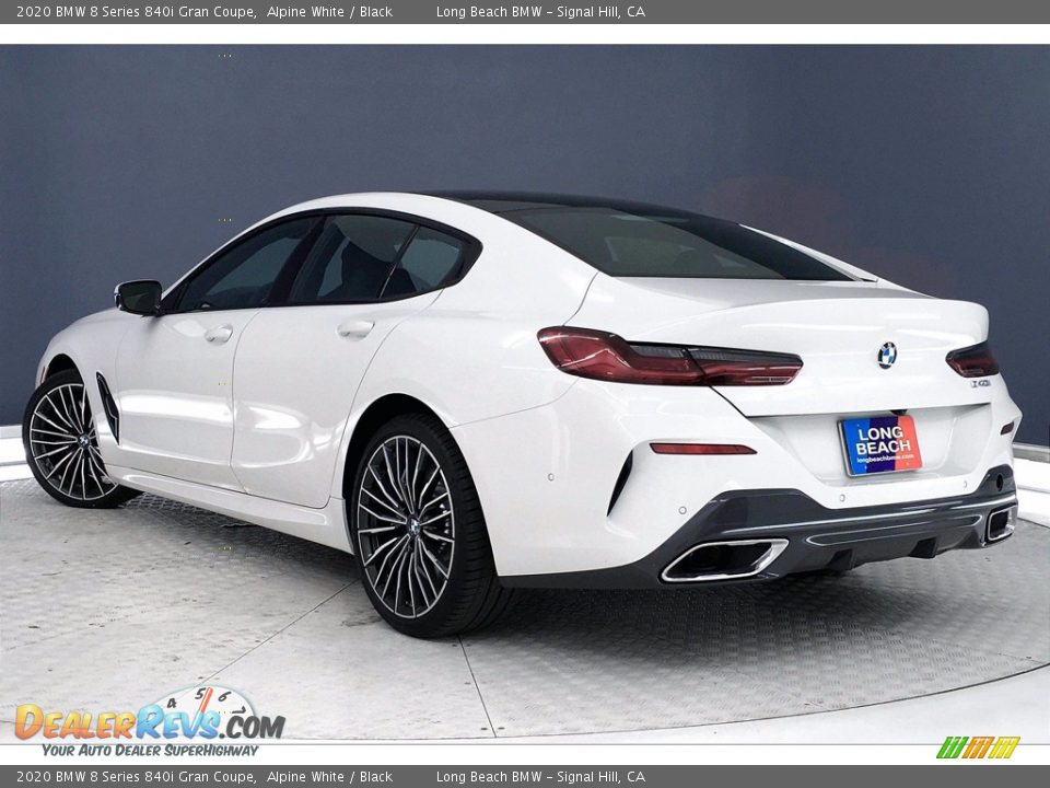 2020 BMW 8 Series 840i Gran Coupe Alpine White / Black Photo #3