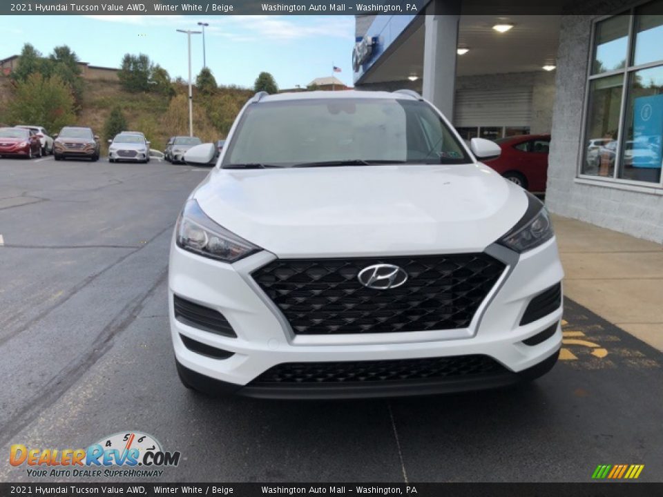 2021 Hyundai Tucson Value AWD Winter White / Beige Photo #2