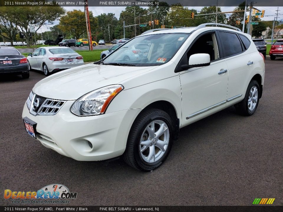 2011 Nissan Rogue SV AWD Pearl White / Black Photo #13