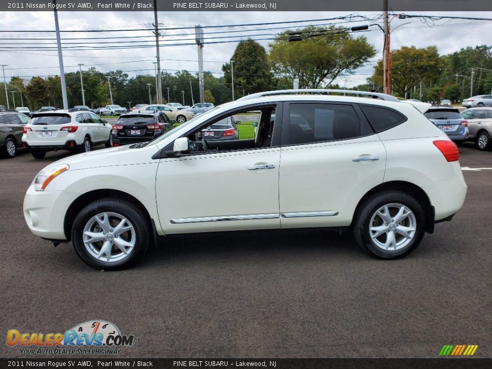 2011 Nissan Rogue SV AWD Pearl White / Black Photo #15