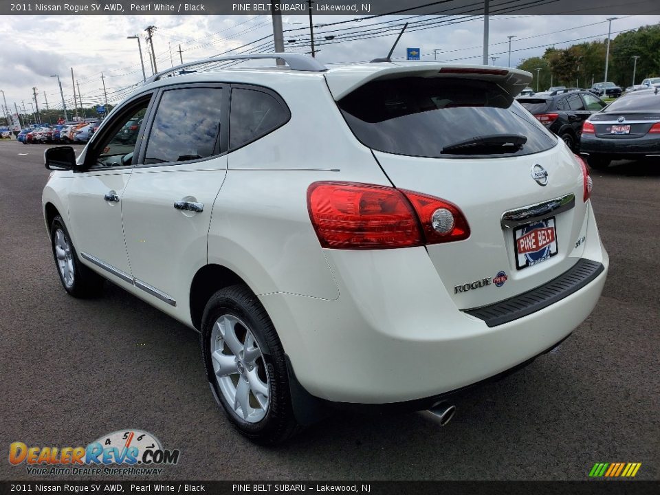 2011 Nissan Rogue SV AWD Pearl White / Black Photo #16