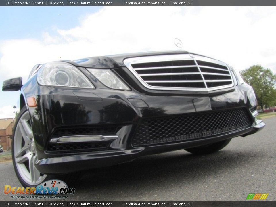 2013 Mercedes-Benz E 350 Sedan Black / Natural Beige/Black Photo #2