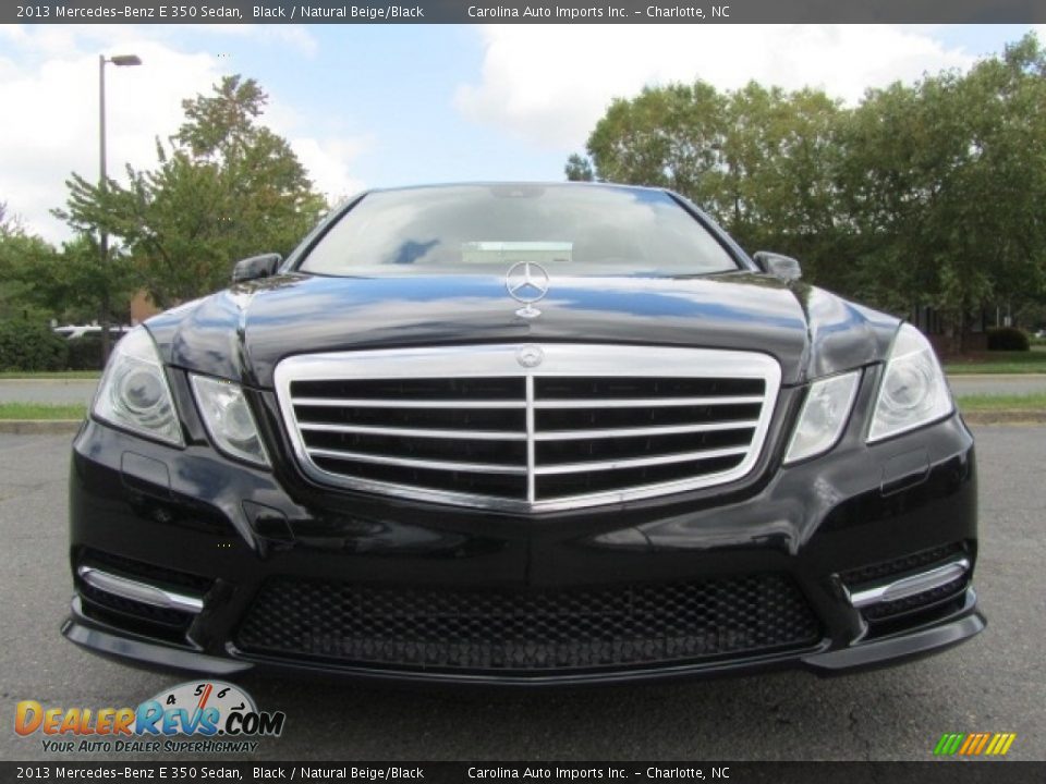 2013 Mercedes-Benz E 350 Sedan Black / Natural Beige/Black Photo #4