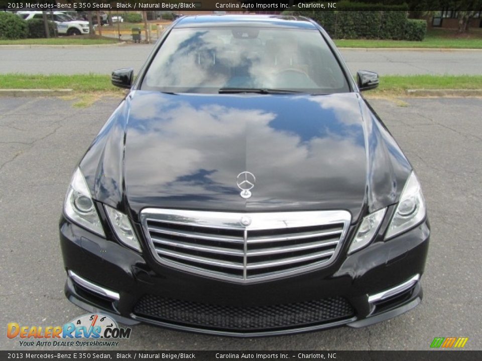 2013 Mercedes-Benz E 350 Sedan Black / Natural Beige/Black Photo #5