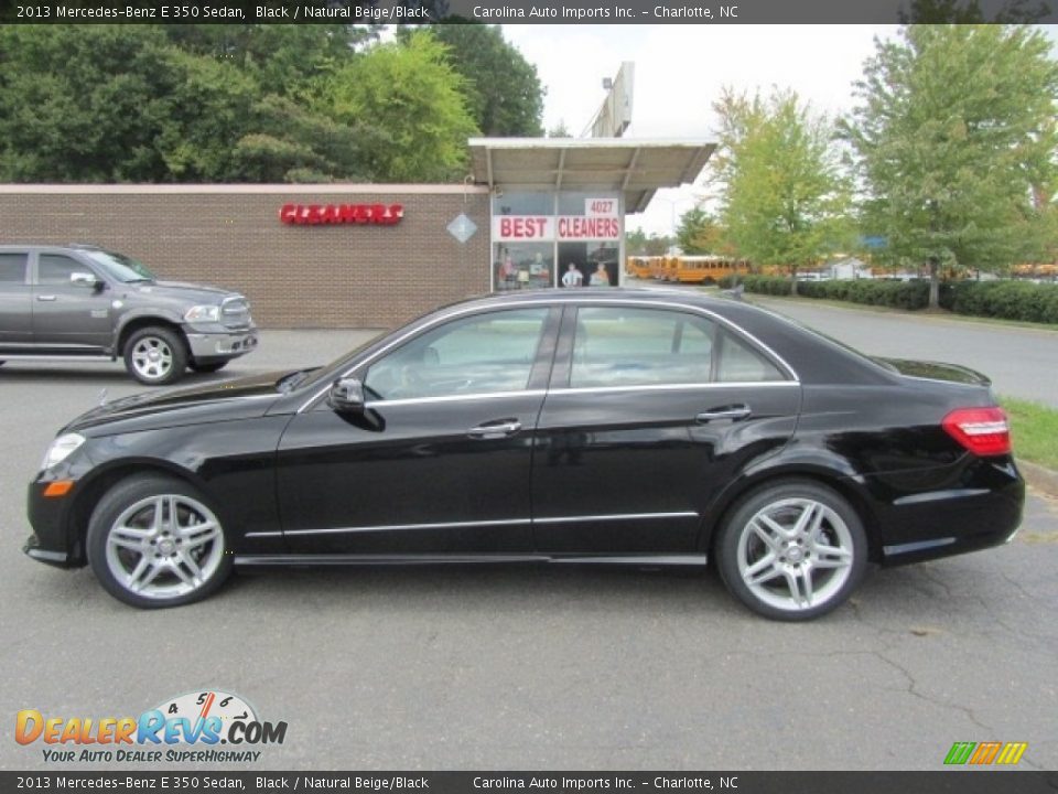 2013 Mercedes-Benz E 350 Sedan Black / Natural Beige/Black Photo #7