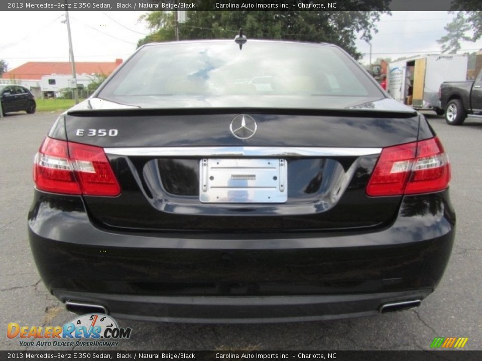 2013 Mercedes-Benz E 350 Sedan Black / Natural Beige/Black Photo #9