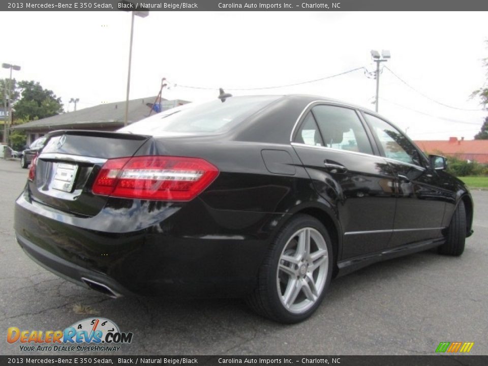 2013 Mercedes-Benz E 350 Sedan Black / Natural Beige/Black Photo #10