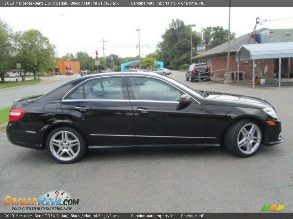 2013 Mercedes-Benz E 350 Sedan Black / Natural Beige/Black Photo #11