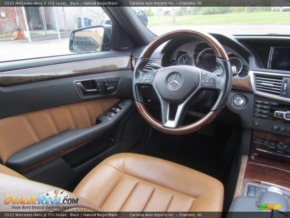 2013 Mercedes-Benz E 350 Sedan Black / Natural Beige/Black Photo #12