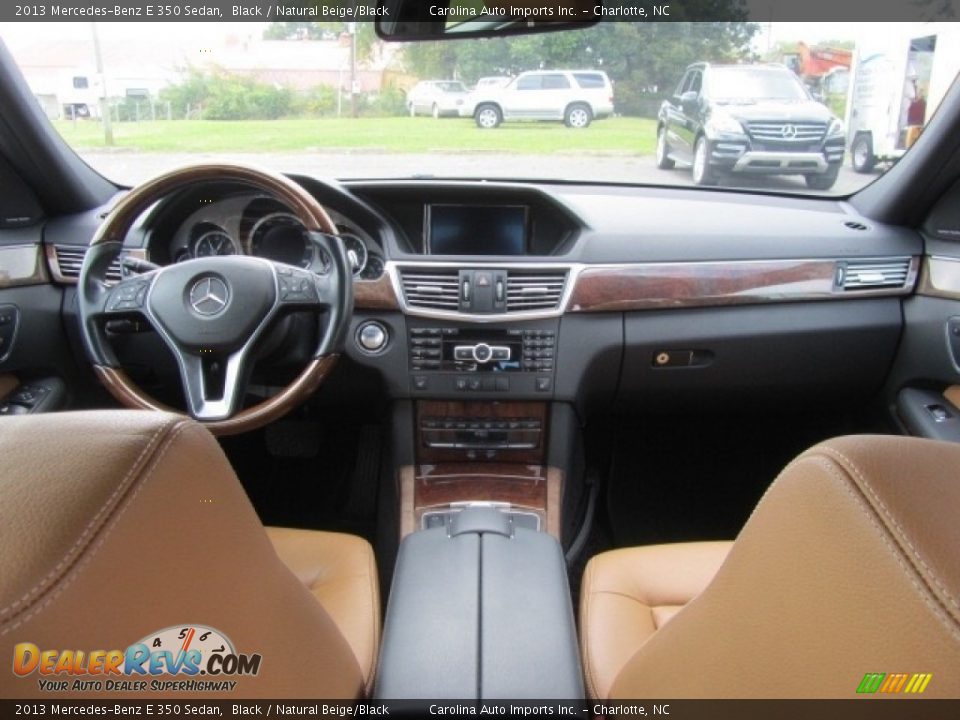 2013 Mercedes-Benz E 350 Sedan Black / Natural Beige/Black Photo #13