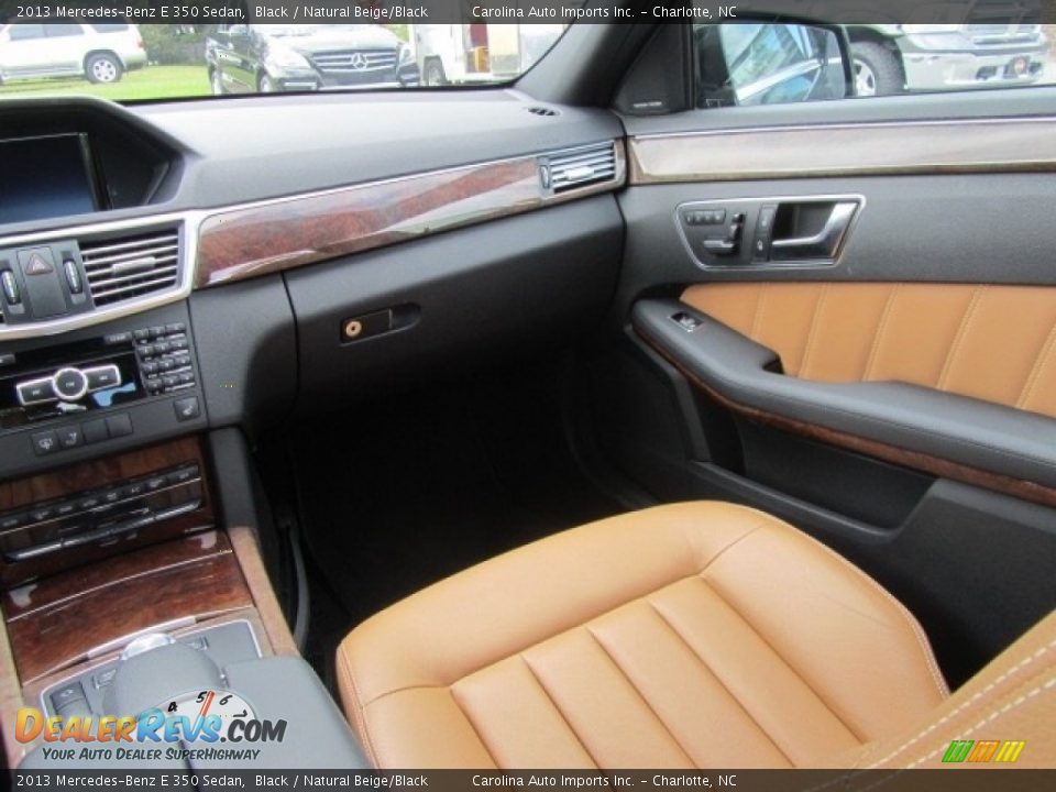 2013 Mercedes-Benz E 350 Sedan Black / Natural Beige/Black Photo #14