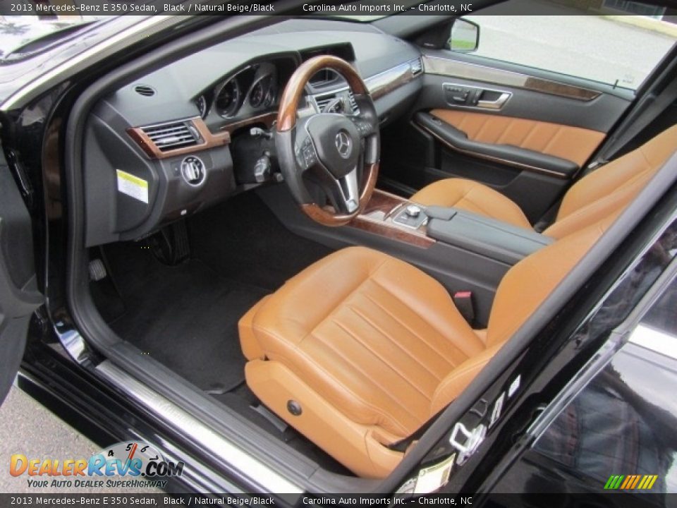 Natural Beige/Black Interior - 2013 Mercedes-Benz E 350 Sedan Photo #17