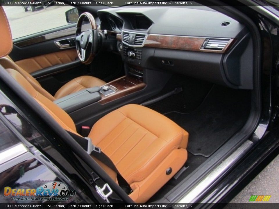 2013 Mercedes-Benz E 350 Sedan Black / Natural Beige/Black Photo #21