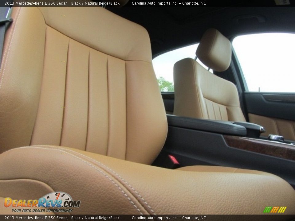 2013 Mercedes-Benz E 350 Sedan Black / Natural Beige/Black Photo #22