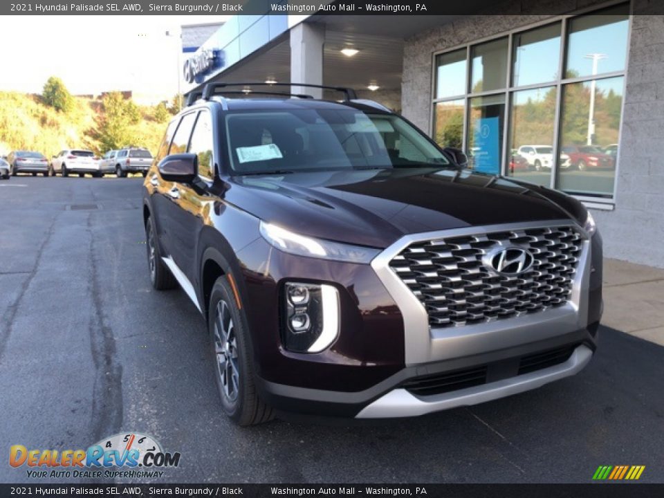 2021 Hyundai Palisade SEL AWD Sierra Burgundy / Black Photo #1