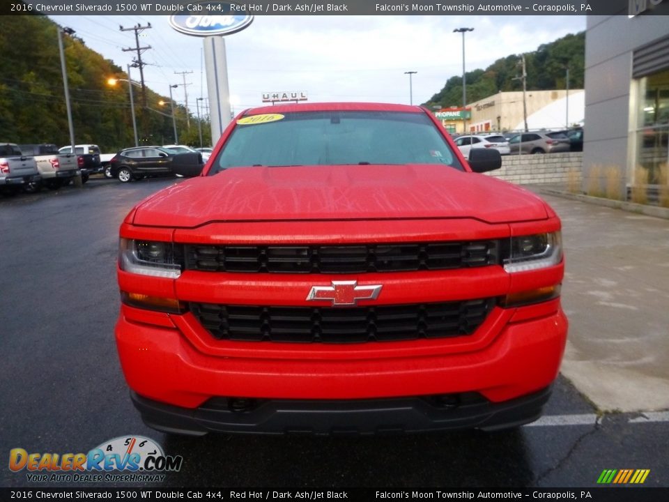 2016 Chevrolet Silverado 1500 WT Double Cab 4x4 Red Hot / Dark Ash/Jet Black Photo #7