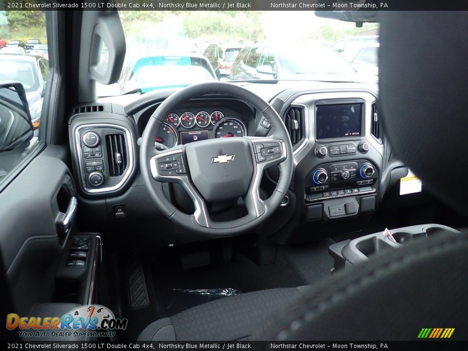 Jet Black Interior - 2021 Chevrolet Silverado 1500 LT Double Cab 4x4 Photo #14